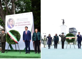 Autoridades conmemoran natalicio de Josefa Ortiz y aniversario luctuoso de Zaragoza