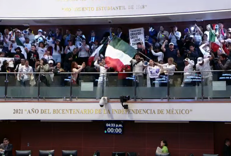Decretan receso en el Senado por ingreso de manifestantes