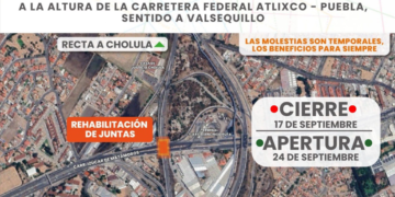 Habrá más cierres viales en Vía Atlixcáyotl por obras