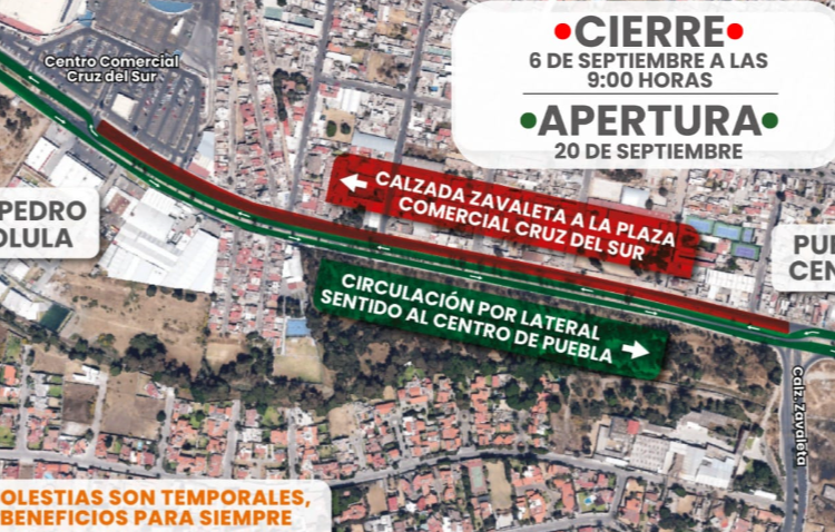 Infraestructura anuncia cierre parcial de Bulevar Forjadores, altura Cruz del Sur