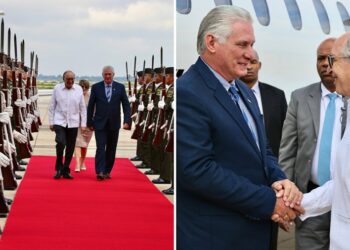 Miguel Díaz-Canel llega a México para investidura de Sheinbaum