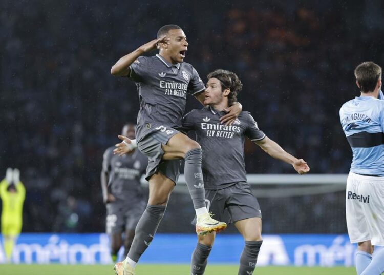 Real Madrid vence 1-2 al Celta con goles de Mbappé y Vinícius