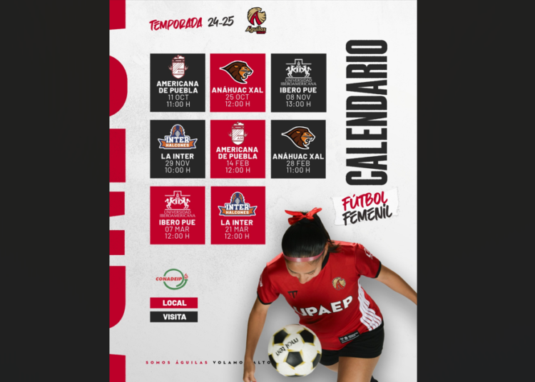 Upaep Femenil publica calendario del equipo de soccer