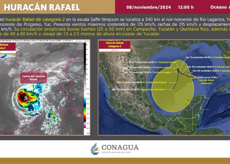Autoridades exhortan a la población a tomar precauciones ante posibles efectos de las precipitaciones que genera el huracán Rafael