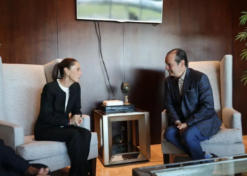 Presidenta Claudia Sheinbaum se reúne con canciller de Panamá rumbo a la cumbre G20 en Brasil