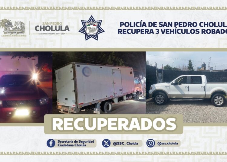 Policía de San Pedro recupera 3 vehículos robados