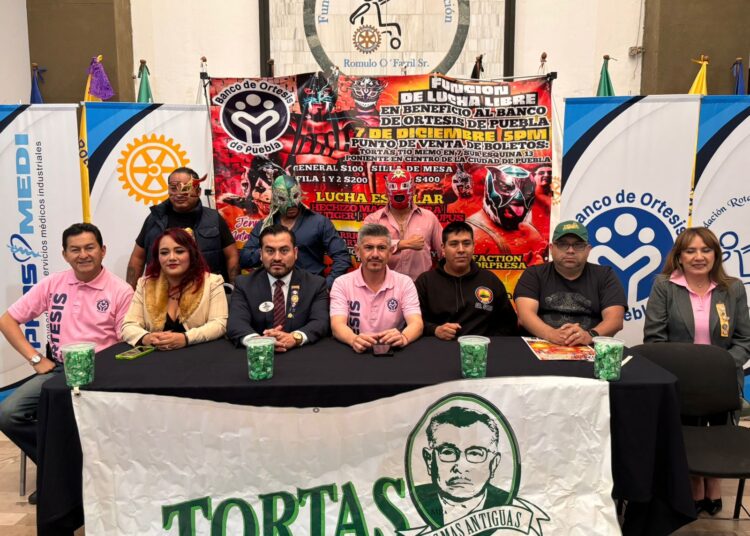 Anuncian función de lucha libre en beneficio del Banco de Órtesis de Puebla