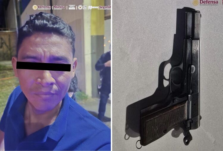 Detienen a 3 hombres en posesión de droga y armas de fuego en Querétaro