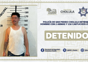 Policía de San Pedro detiene a sujeto con 2 armas y 216 cartuchos