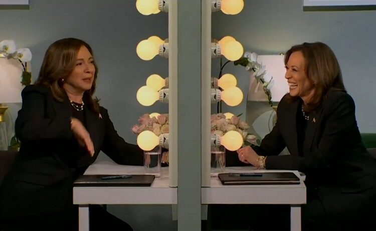 Harris sorprende con cameo junto a su imitadora en Saturday Night Live