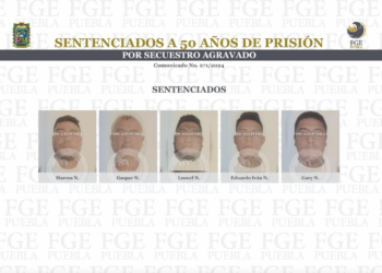Sentenciados a 50 años de prisión por secuestro agravado