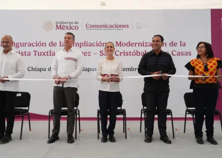 Inaugura presidenta Claudia Sheinbaum ampliación y modernización de la autopista Tuxtla – San Cristóbal en beneficio de un millón de habitantes de Chiapas