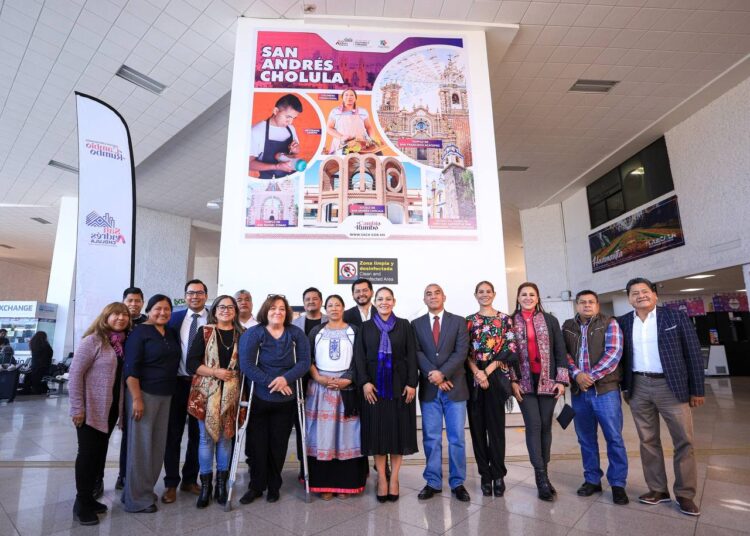 San Andrés Cholula brilla en el Aeropuerto Internacional de Puebla con su riqueza cultural