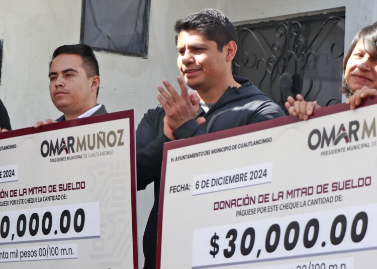 Omar Muñoz entrega mitad de salario para obras sociales