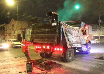 Se han tapado más de 2 mil baches con programa Emergente de Bacheo Nocturno