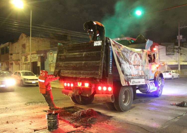 Se han tapado más de 2 mil baches con programa Emergente de Bacheo Nocturno