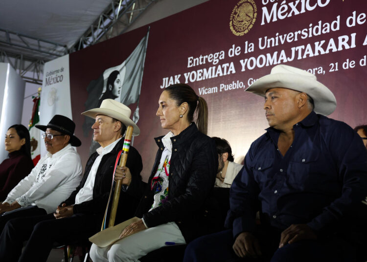 Sheinbaum inaugura la primera universidad indígena yaqui