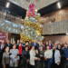Asiste gobernador con diputados al encendido del árbol navideño en la nueva sede del Congreso