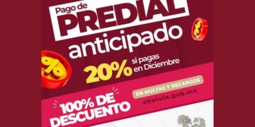 Gobierno de San Pedro Cholula anuncia descuentos para pago del predial