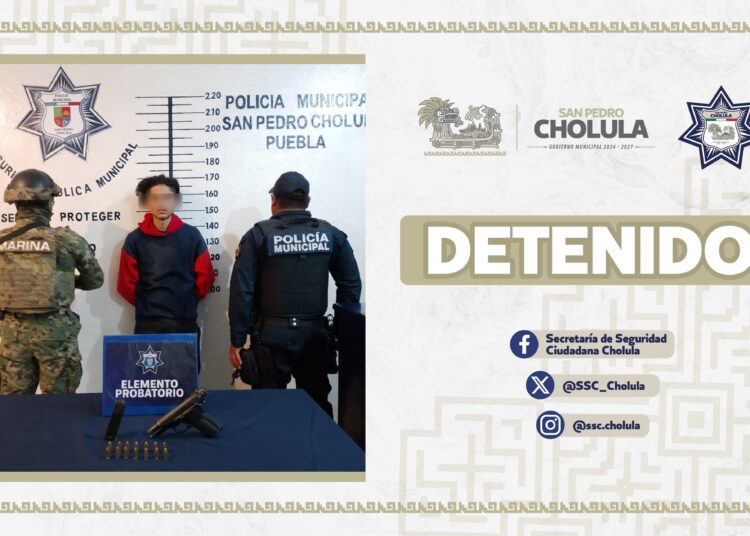 Detienen a hombre por portación ilegal de arma de fuego