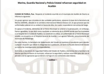 Marina, Guardia Nacional y Policía Estatal refuerzan seguridad en Acatlán