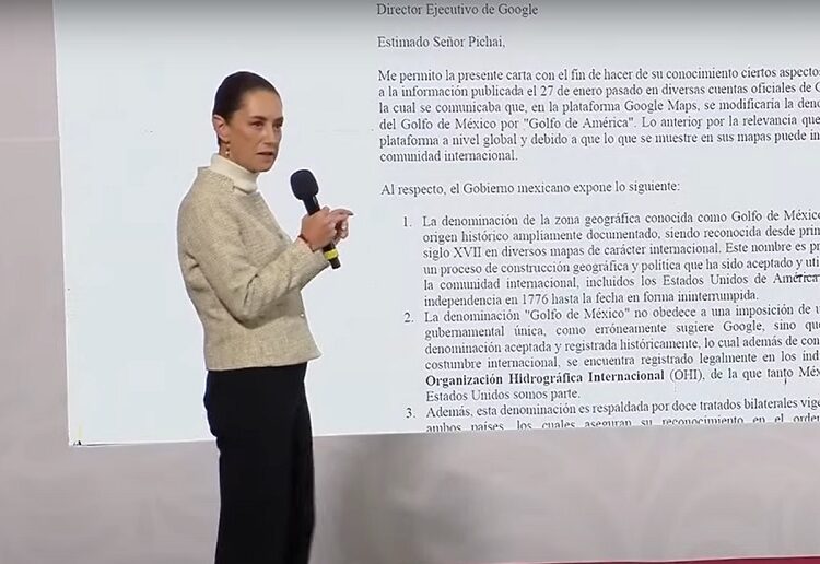 México envía carta a Google para que corrija lo que llama ‘Golfo de América’