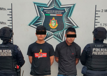 Coordinación entre autoridades permite aseguramiento de dos probables asaltantes en Atlixco