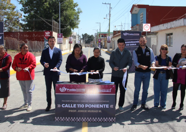 Chedraui entrega vialidades en Juntas Auxiliares de la Capital