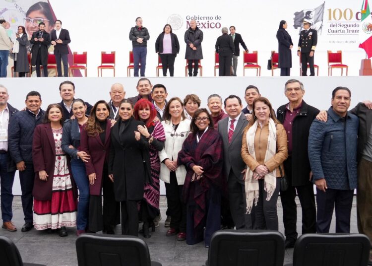 Armenta presente en mensaje de 100 días de la presidenta Claudia Sheinbaum
