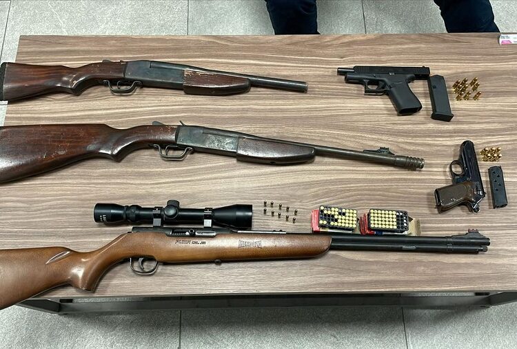 SSC asegura a 6 personas en posesión de 5 armas de fuego, 2 cargadores y 94 cartuchos útiles