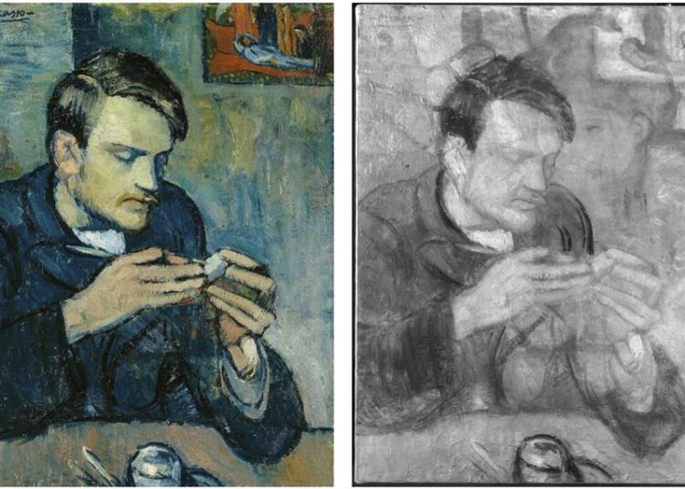 Hallan retrato inédito de Picasso bajo obra del periodo Azul