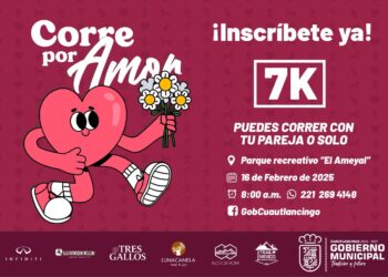 Cuautlancingo invita a la ciudadanía al evento deportivo “Corriendo por amor”