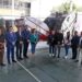 Omar Muñoz entrega contenedor de basura en secundaria Quetzalcóatl