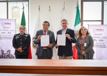 Policía Auxiliar firma convenio de colaboración para evaluaciones de control y confianza