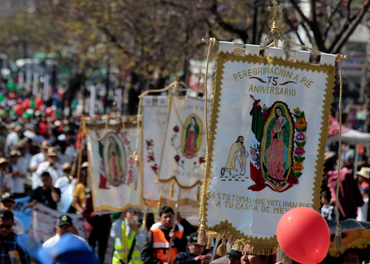 Peregrinación de la Arquidiócesis de Puebla llega a la Basílica de Guadalupe