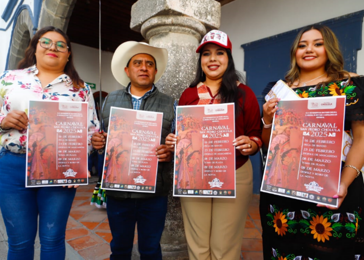 Colocan bando del Carnaval de San Pedro Cholula 2025