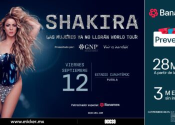 Shakira abre fecha para el 12 de septiembre en el Cuauhtémoc