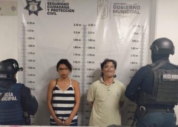 Elementos de Seguridad Pública detuvieron a pareja por presuntos delitos contra la salud