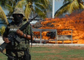 Autoridades mexicanas incineran casi 2 toneladas de narcóticos Ciudad Juárez