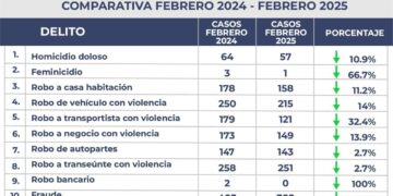 Caen delitos en el estado