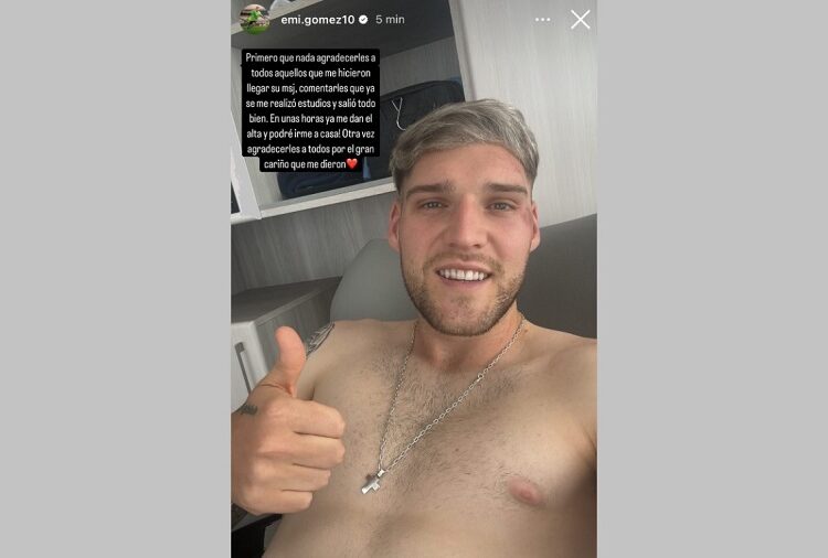 Emiliano Gómez será dado de alta en breve