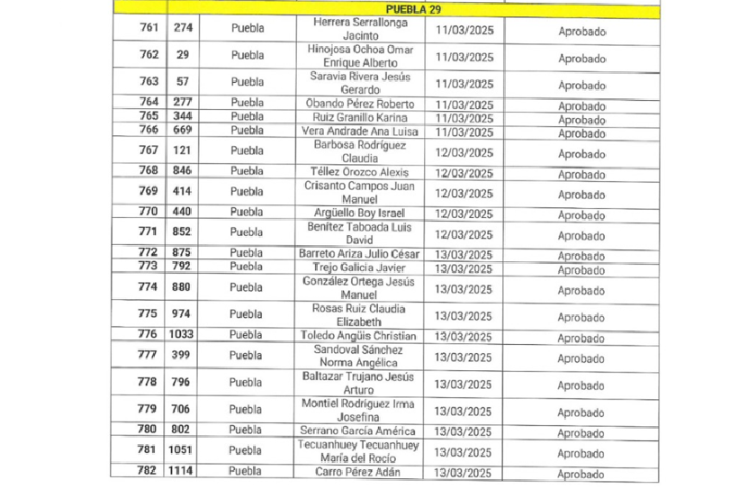 Aprueba senado lista de candidatos al TEEP