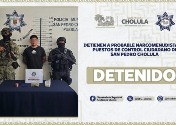 Detienen a probable narcomenudista en San Pedro Cholula