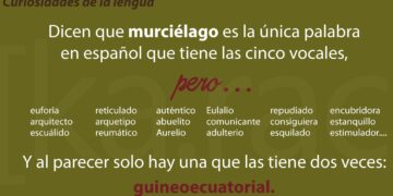 Las palabras con cinco vocales