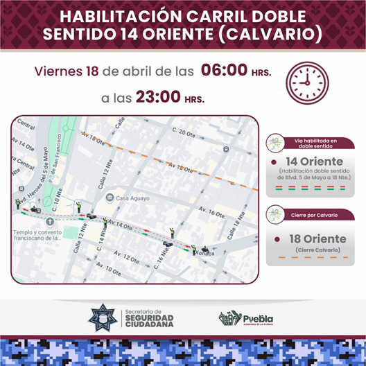Habilitará SSC carril de doble sentido en Boulevard 5 de Mayo