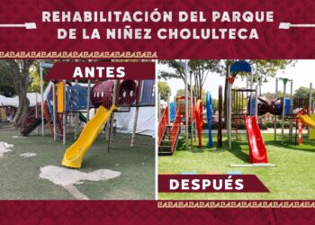 Renuevan el Parque de la Niñez Cholulteca: un espacio digno para las infancias