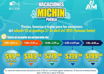 Acuario Michin Puebla: horarios, precios y promociones especiales
