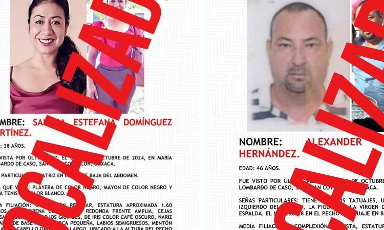 Localizan cuerpos de activista Sandra Domínguez y su esposo Alexander Hernández