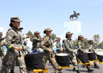 Así se llevó a cabo el ensayo del desfile cívico militar 5 de Mayo