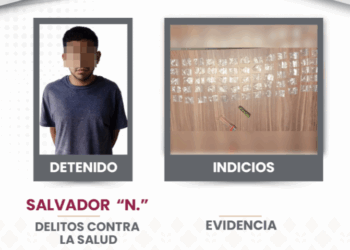 Detienen Policías de la Ciudad a un hombre en posesión de sustancias ilícitas